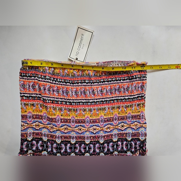 No Comment NY.LA Multicolor Bohemian Strapless Tube Top Jumpsuit Size L - Picture 3 of 8